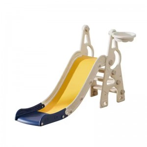 便携式豪华儿童滑梯和秋千 塑料滑梯 有趣的运动游戏游乐场设备套装带篮子