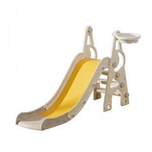 便携式豪华儿童滑梯和秋千 塑料滑梯 有趣的运动游戏游乐场设备套装带篮子