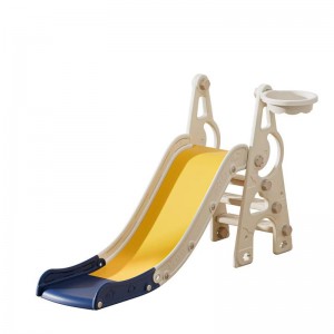 便携式豪华儿童滑梯和秋千 塑料滑梯 有趣的运动游戏游乐场设备套装带篮子