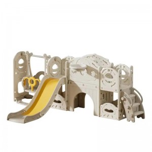 室内游戏室带塑料滑梯儿童游戏室设备儿童趣味滑梯玩具