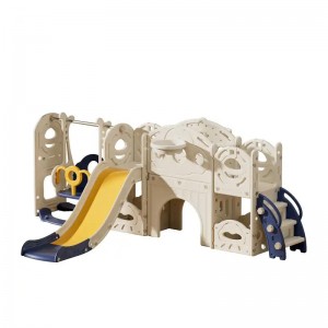 室内游戏室带塑料滑梯儿童游戏室设备儿童趣味滑梯玩具