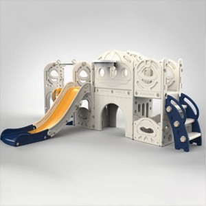 室内游戏室带塑料滑梯儿童游戏室设备儿童趣味滑梯玩具