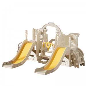 新款婴儿塑料滑梯玩具幼儿迷你室内或室外秋千游戏套装儿童游乐场滑梯