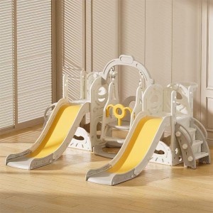 新款婴儿塑料滑梯玩具幼儿迷你室内或室外秋千游戏套装儿童游乐场滑梯