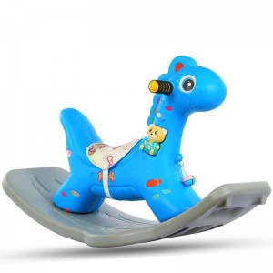 Unisex Kids Cow Rocking Horse Toy Colorful Animal Riding Unicorn Wheels are made of plastic wood plush material