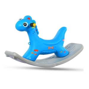 Unisex Kids Cow Rocking Horse Toy Colorful Animal Riding Unicorn Wheels are made of plastic wood plush material