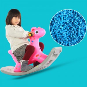 Unisex Kids Cow Rocking Horse Toy Colorful Animal Riding Unicorn Wheels are made of plastic wood plush material