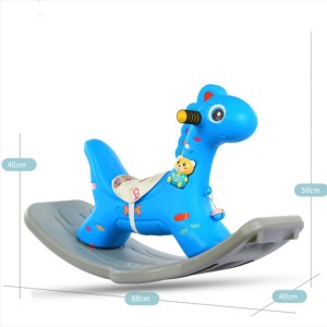 Unisex Kids Cow Rocking Horse Toy Colorful Animal Riding Unicorn Wheels are made of plastic wood plush material