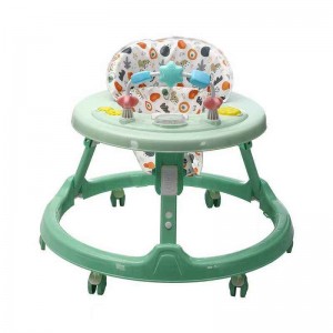 防O型腿多种功能防侧翻塑料婴儿学步车，适合男孩女孩，可折叠设计，推车玩具