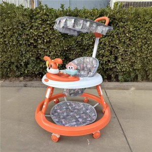 婴儿学步车防O型腿多种功能防侧翻男女宝宝助步车可推玩具学走路车