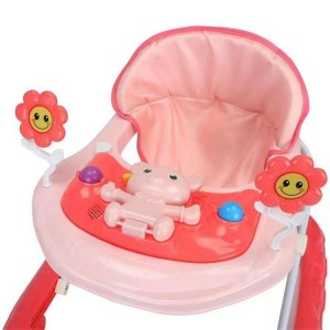 橡胶轮婴儿学步车产品学习可调婴儿学步车男孩和女孩音乐