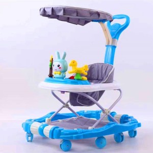 高品质可折叠儿童步行椅 玩具教育互动婴儿学步车带篷学步车