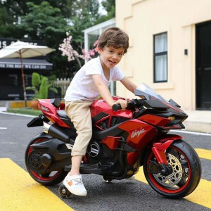 炫酷儿童电动大号摩托车男女孩可坐宝宝双驱动灯光早教音乐玩具车