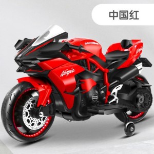 炫酷儿童电动大号摩托车男女孩可坐宝宝双驱动灯光早教音乐玩具车