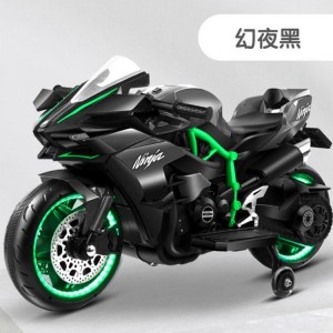 炫酷儿童电动大号摩托车男女孩可坐宝宝双驱动灯光早教音乐玩具车