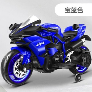 炫酷儿童电动大号摩托车男女孩可坐宝宝双驱动灯光早教音乐玩具车