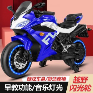 儿童电动摩托车大号2-10岁男女宝宝可坐人充电儿童电动车玩具童车