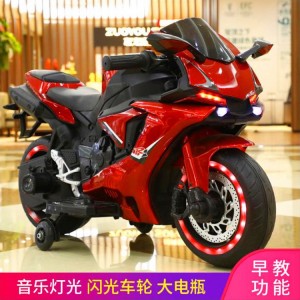 儿童电动摩托车1-8岁可坐人音乐摩托车充电儿童电动车童车