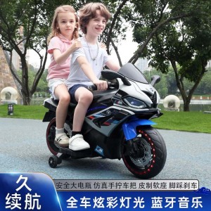 儿童电动摩托车小孩摩托车两轮车可坐人电瓶车男孩玩具机车