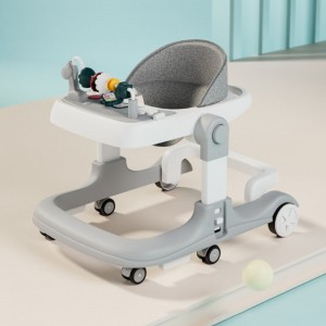 学步车带音乐婴儿多种功能防侧翻学行车女孩男宝宝可坐可推起步车