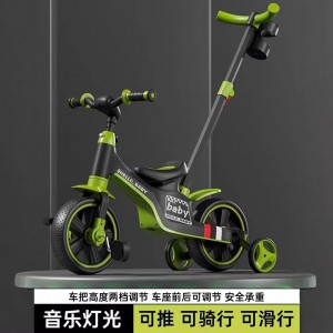 儿童三轮车脚踏车小孩手推一岁骑单车幼儿宝宝脚蹬自行车轻便