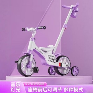 儿童三轮车脚踏车小孩手推一岁骑单车幼儿宝宝脚蹬自行车轻便