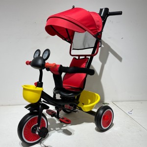 宝宝带篷三轮脚蹬脚踏车宝宝手推单车1-3-5-6岁 小孩玩具车