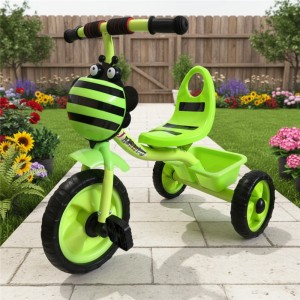 新款塑料儿童三轮车，带踏板，男女通用，户外使用，可用作手推车