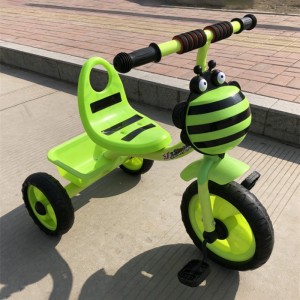 新款塑料儿童三轮车，带踏板，男女通用，户外使用，可用作手推车