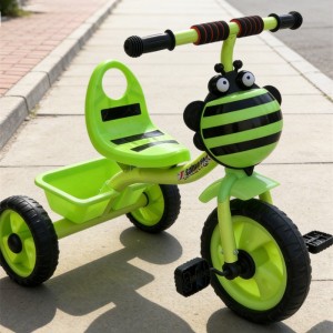 新款塑料儿童三轮车，带踏板，男女通用，户外使用，可用作手推车