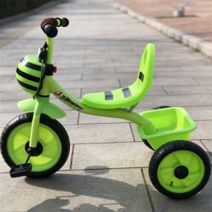 新款塑料儿童三轮车，带踏板，男女通用，户外使用，可用作手推车