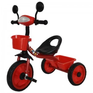 新款儿童三轮车婴儿 3 轮骑乘音乐适合 2 岁橡胶轮塑料三轮脚踏车