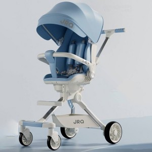 可折叠轻型铝合金框架婴儿车铝合金框架轻便折叠多种功能婴儿车坐卧双向