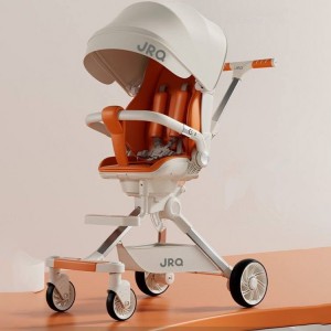 可折叠轻型铝合金框架婴儿车铝合金框架轻便折叠多种功能婴儿车坐卧双向