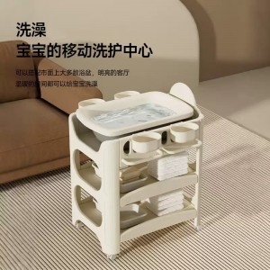 婴儿尿布台可折叠移动宝宝洗护中心多层收纳置物架尿布台婴儿护理台