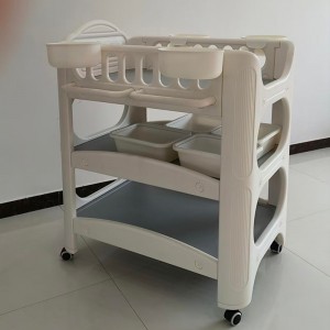 婴儿尿布台可折叠移动宝宝洗护中心多层收纳置物架尿布台婴儿护理台