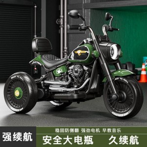 儿童电动车摩托车充电三轮车男女孩自驾电瓶车宝宝可坐玩具车