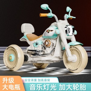 儿童电动车摩托车充电三轮车男女孩自驾电瓶车宝宝可坐玩具车
