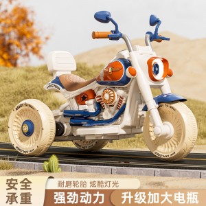 儿童电动车摩托车充电三轮车男女孩自驾电瓶车宝宝可坐玩具车