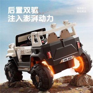 儿童电动越野车四轮双人双驱宝宝玩具汽车敞篷音乐遥控玩具车