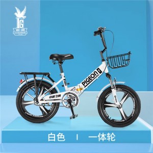 飞鸽儿童自行车折叠女孩公主车6-10-12岁脚踏车中小男女学生车