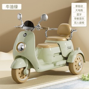 儿童电动摩托车三轮车男孩女宝宝车小孩可坐人充电双人遥控玩具车