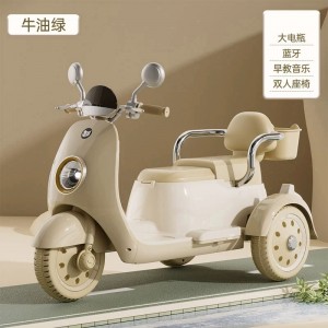 儿童电动摩托车双人亲子三轮车男女孩充电宝宝玩具车小孩可坐大人