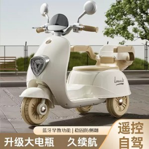 儿童电动摩托车男孩女宝宝三轮车双驱小孩玩具汽车可坐人充电大号