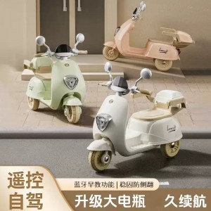 儿童电动摩托车男孩女宝宝三轮车双驱小孩玩具汽车可坐人充电大号