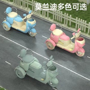 新款儿童电动三轮摩托车宝宝双人小孩可坐人充电遥控男女孩玩具