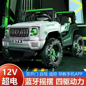 大款儿童电动汽车越野车男女孩宝宝充电电瓶车四驱可坐人玩具车