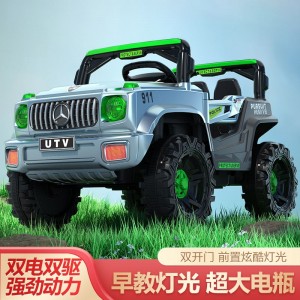 儿童电动车四轮越野车遥控小孩玩具车男可坐人宝宝摇摆童车