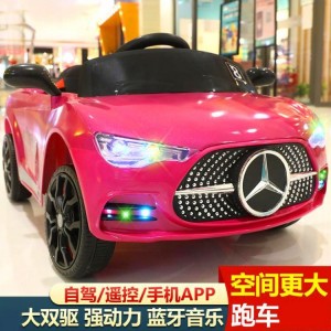 四轮汽车带遥控玩具车可坐人男女宝宝充电四驱摇摆童车儿童电动车