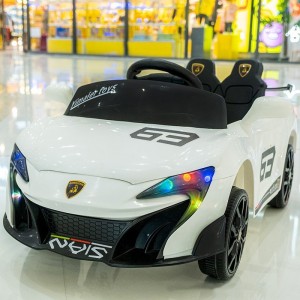 儿童电动车四轮汽车可坐人男孩充电黄色遥控车宝宝玩具跑车